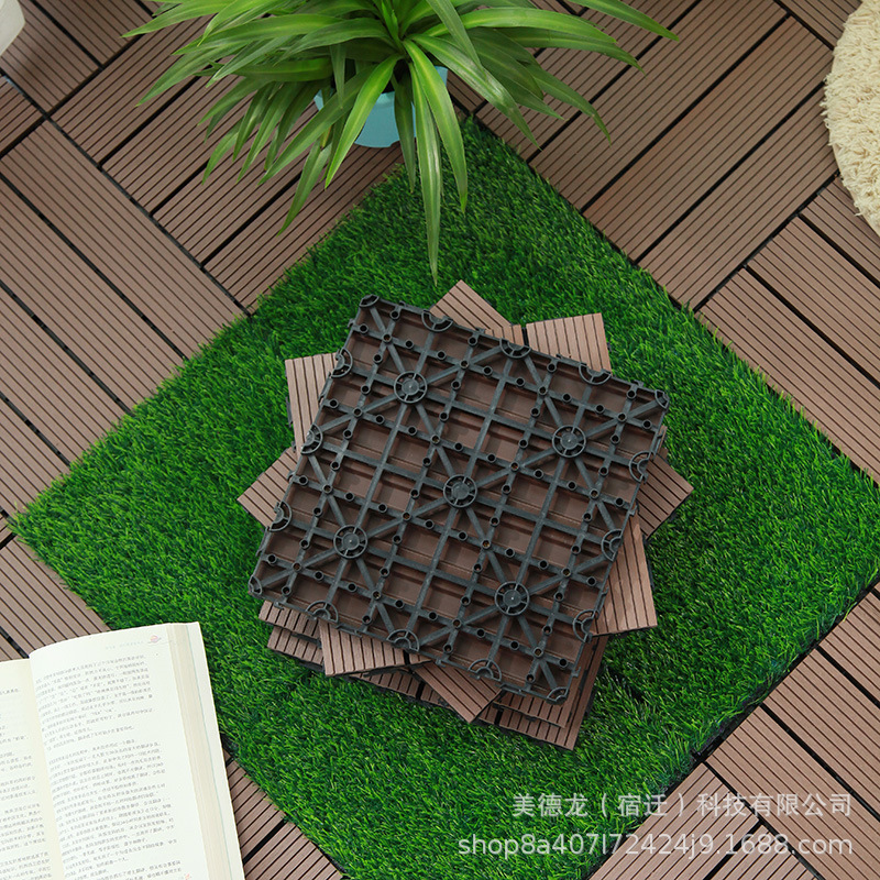 Suelo para balcón de jardín, madera plástica para exteriores, terraza, compuesto de madera y plástico coextruido, pasillo impermeable y antideslizante image 5