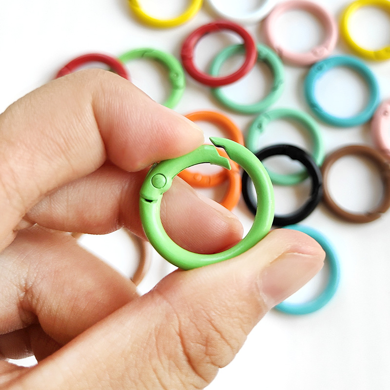 23mm llavero de resorte pintado colorido llavero de perro de montaña hervidor gancho DIY joyería bolso percha percha image 3