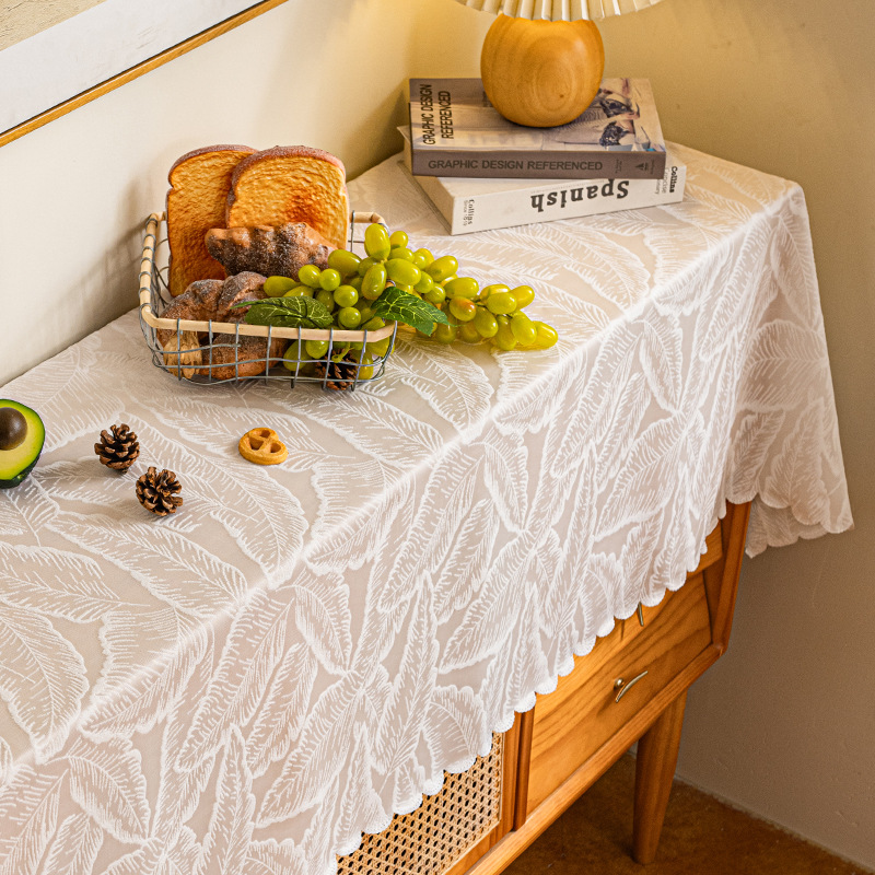Pequeña toalla de mesa de encaje fresco de color sólido sensación de toalla de cubierta de armario de boda al aire libre a prueba de polvo mesa de postres toalla de mesa
