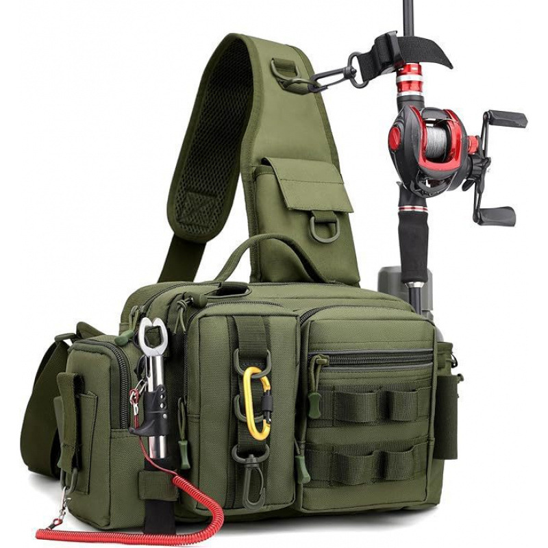 Bolsa de luya ocio multifuncional bolsa de pecho bolsa de cintura bolsa de hombro al aire libre bolsa de caña de pesca equipaje bolsa de pescar