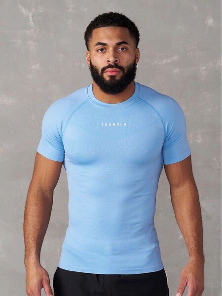YOUNGLA Sports quick dry breathable elastic T-shirt for gym
