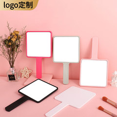 大號方形手持化妝鏡便攜手柄鏡子可印logo美容院禮品鏡小鏡子批發