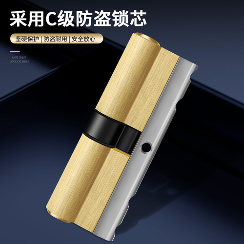 Anti-theft door lock, household universal old-fashioned handle entry door lock, stainless steel handle mechanical door lock set