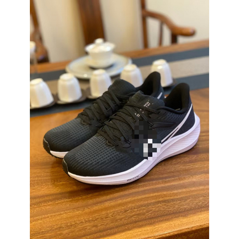 Cross-border Pegasus 39 sneakers, moon black and white, breathable, wear-resistant, air-cushioned sports running shoes, marathon jogging shoes
