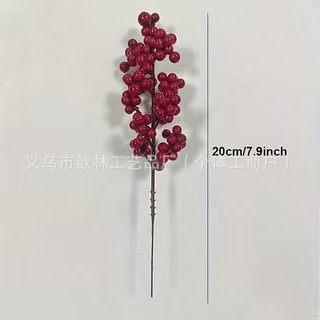 Ramas de Frutos Rojos Artificiales Plástico y PU para Bodas y Decoración del Hogar image 17
