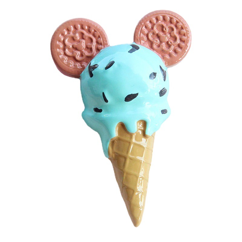 Plana grande cono de helado refrigerador pegatina accesorios DIY crema caja del teléfono taza de agua cubierta accesorios de la joyería de resina