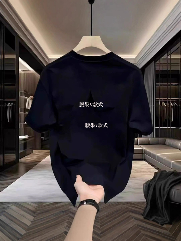 ヘビーウェイトピュアコットン半袖Tシャツメンズルーズ夏香港スタイルトレンディな五分袖学生カップルトップスTシャツ|undefined
