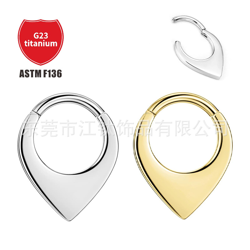 Pointed titanium steel lip stud product view