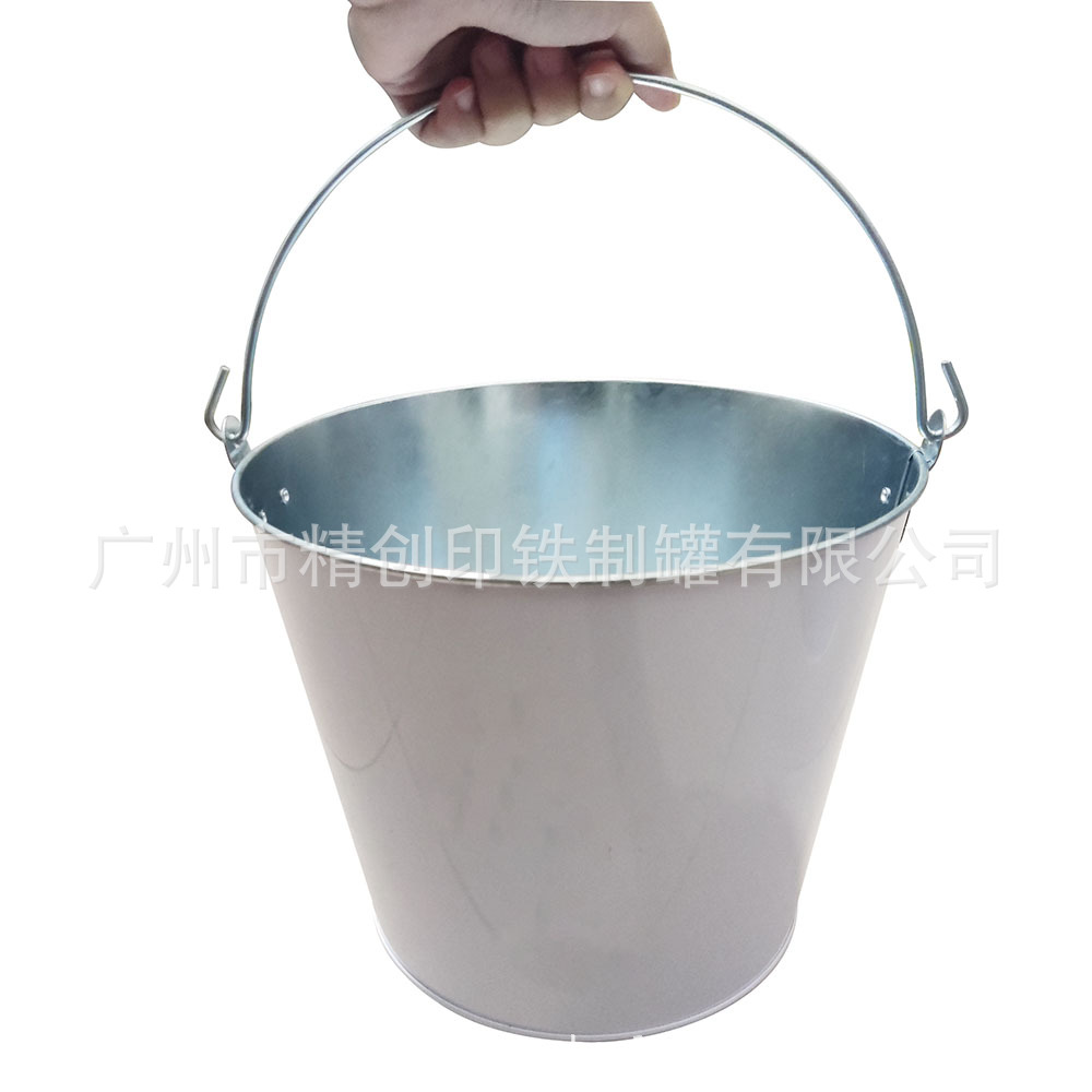 5L镀锌铁冰桶金属手提桶节日庆祝户外酒店KTV啤酒桶圆形爆米花桶