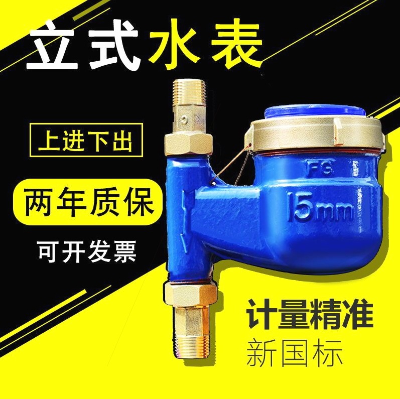 德国进口宁波立式水表上进下出式家用下进上出自来水热水表立式止