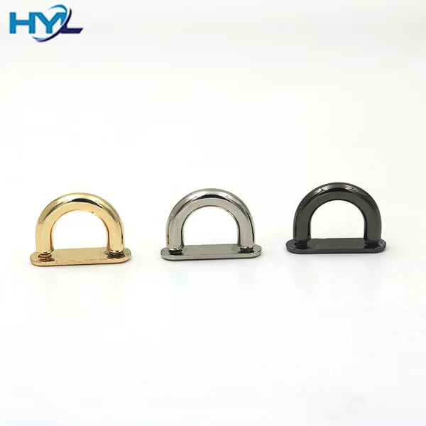 Bag Hardware Accessories 4-Point U-Shaped Arch Bridge Buckle Metal Small Handle Shoulder Strap Hanging Buckle Portable Hanging Buckle with Bottom Plate Screw