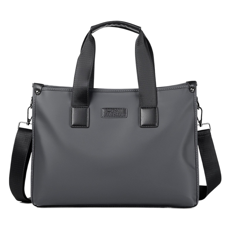 Office Business Handbag Men's Computer Briefcase with Logo Printing Conference Oxford Cloth Document Bag to Reduce Burden