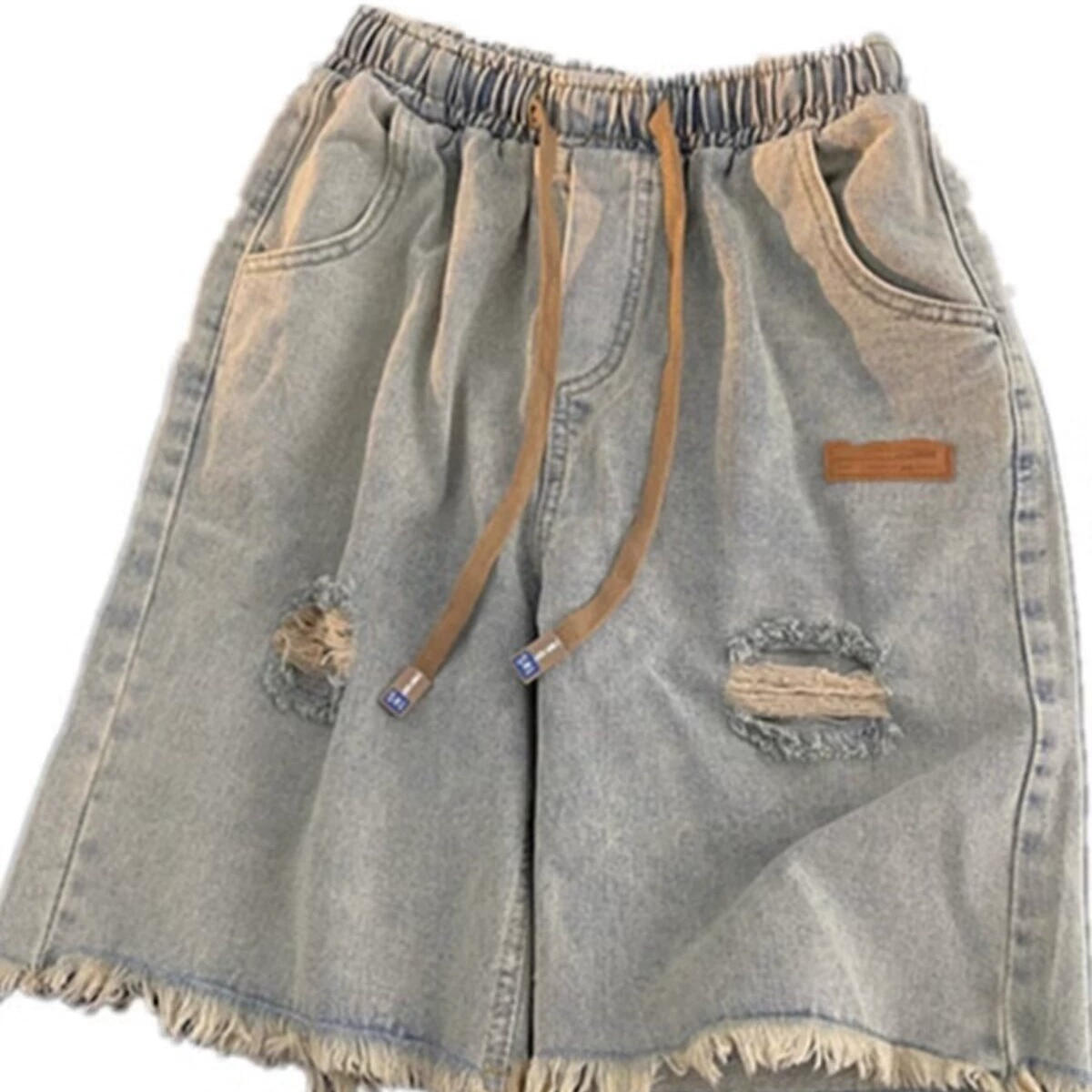 Summer denim skirt, Japanese retro shorts, thin trousers, elastic waist