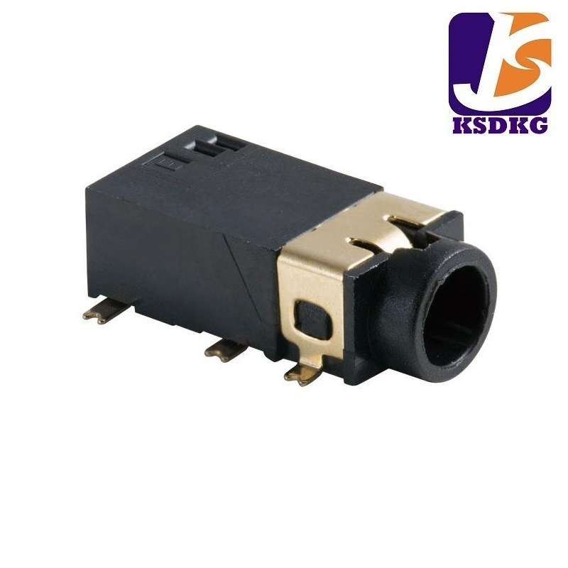 贴片3.5mm耳机插孔 贴片式3.5耳机母座镀金 3.5耳机插座立体声