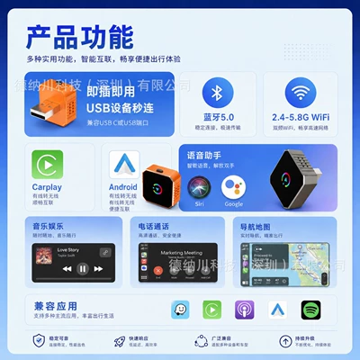 for Apple and Android – Simsiz CarPlay və Android Auto