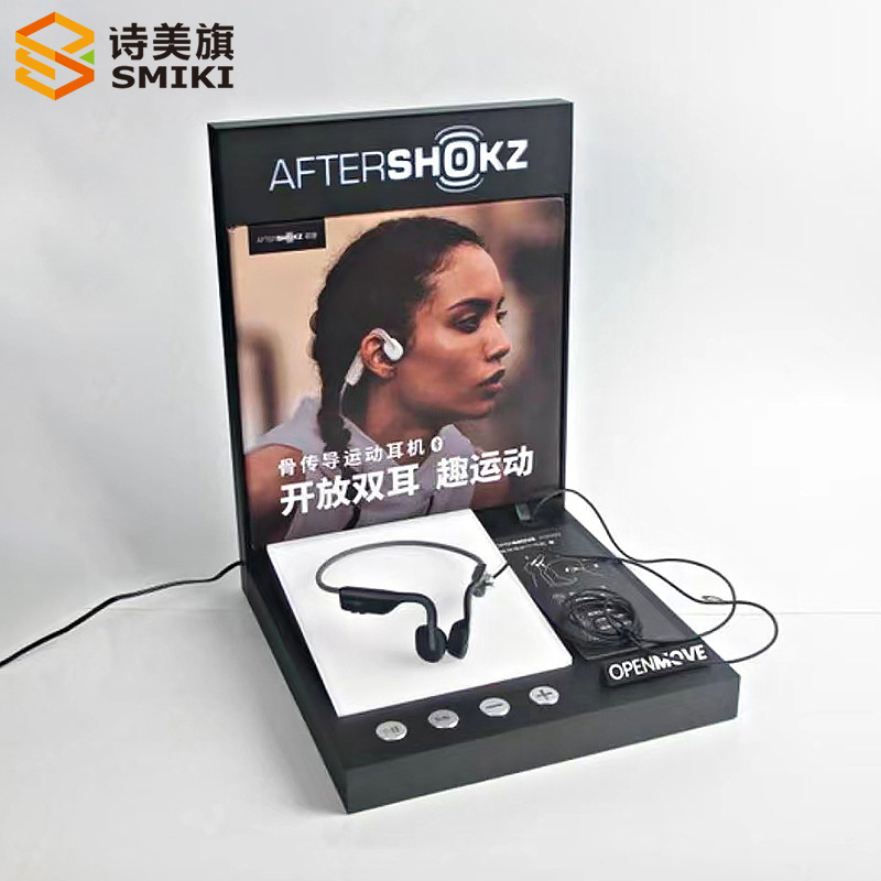 蓝牙耳机展示架可试听L型桌面数码电子产品托架亚克力发光展示台