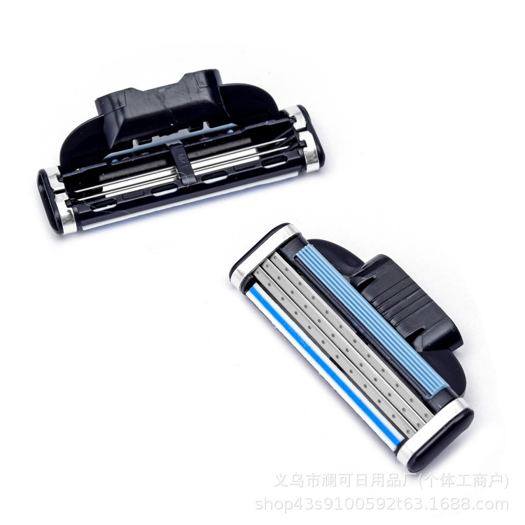 Cross-border strict selection of three-layer manual razor manual in stock men's razor 3-layer shaving head blade wholesale