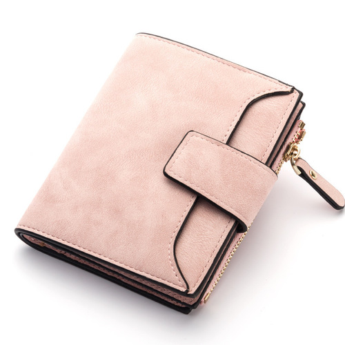 baellerry wallet women's short Korean style buckle multi-card slot wallet fashion zipper tri-fold ticket holder wholesale