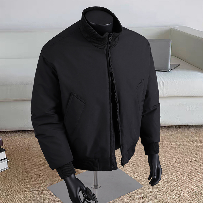 Chaqueta de Aviador Acolchada para Hombre de Poliéster Térmico para Uso Diario e Invierno