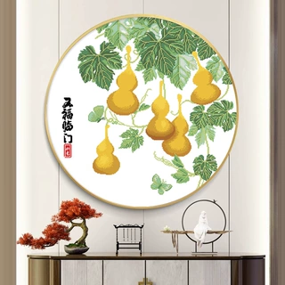 十字绣厂家抖音快手小红书一件代发2026新款线绣客厅刺绣五福临门