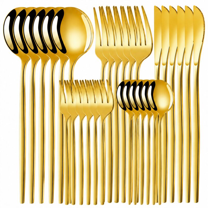 26-Year New Model Cross-Border Knife, Fork, and Spoon Set for Hotels and Western Restaurants, Portuguese Stainless Steel Cutlery Set, 24/30 Pieces 26-Year New Model Cross-Border Knife, Fork, and Spoon Set for Hotels and Western Restaurants, Portuguese Stainless Steel Cutlery Set, 24/30 Pieces