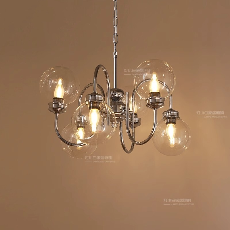 Italian Medieval Mcm Space Age Chandelier Living Room Simple Modern Bedroom Bauhaus Style Glass Lamps