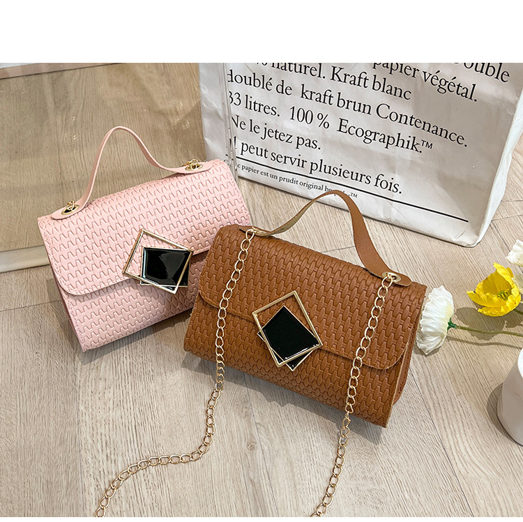 Women's Small Pu Leather Lingge Fashion Square Magnetic Buckle Crossbody Bag display picture 14