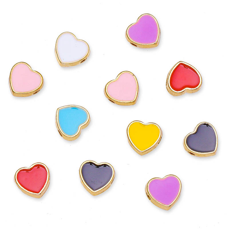 150g Weight Beads Jewelry Making Type Diameter 8mm Jewelry Making Size DIY Jewelry Accessories Classification 50 PCS/Package Quantity Alloy Material Heart Shape Pattern Plating Design Elegant, Streetwear Style 50 PCS/Package Diameter 8mm Alloy Heart Shape DIY Jewelry Accessories Beads 4