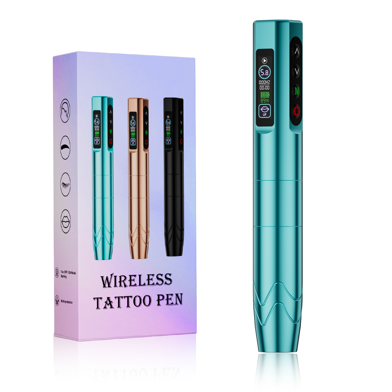 Máquina de tatuaje multimodo Máquina de tatuaje de cejas multifuncional inalámbrica USB