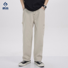 枫舍男装 /2025年日系直筒工装裤男潮牌港风宽松口袋阔腿牛仔长裤