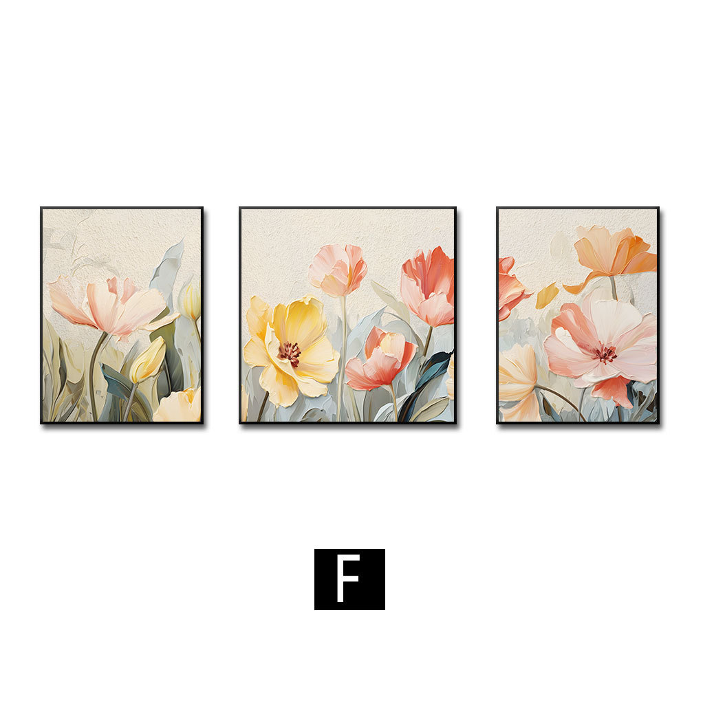 Sala de estar pintura decorativa sofá pared fondo pintura colgante cuero estrella diamante tríptico pintura de estilo crema fresca pequeña