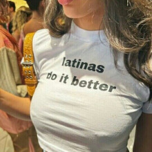 Latinas Do It Better 欧美街头网红潮人短款修身短袖T恤衫夏新款