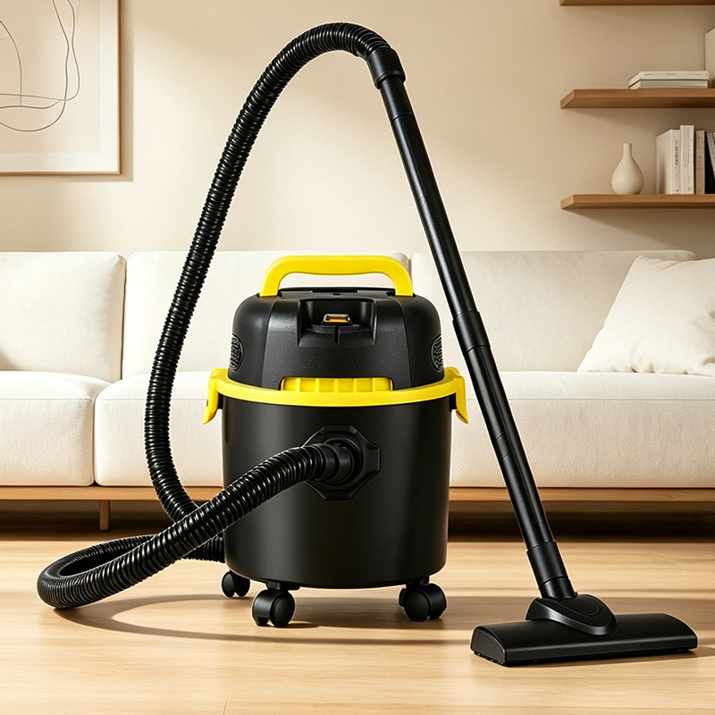 Bucket-Type Vacuum Cleaner, High-Power, Small, Silent, Dual-Purpose for Dry and Wet Use, Strong Suction, Household Cleaning, Cross-Border