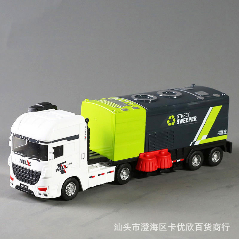 男の子シミュレーション都市防疫衛生車装飾品慣性走行ゴミ収集車道路掃除車スプリンクラーモデルおもちゃ|undefined