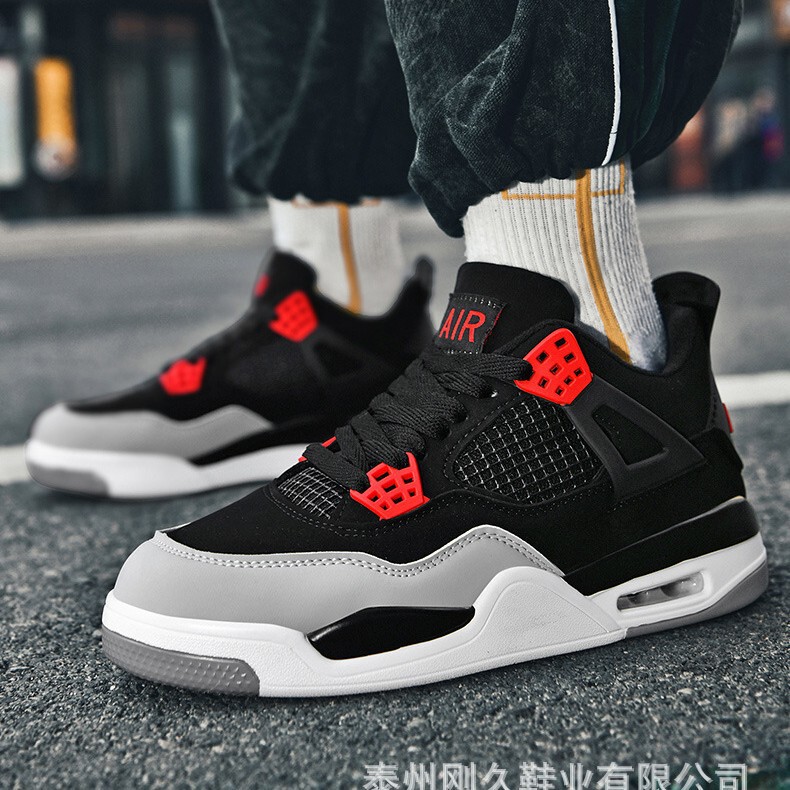 Aj4 Men's Shoes Flagship Store Small White Cement Sports Thick-Soled Basketball High-Top Sneakers Putian Autum 2025 New Trend Aj4 Men's Shoes Flagship Store Small White Cement Sports Thick-Soled Basketball High-Top Sneakers Putian Autum 2025 New Trend