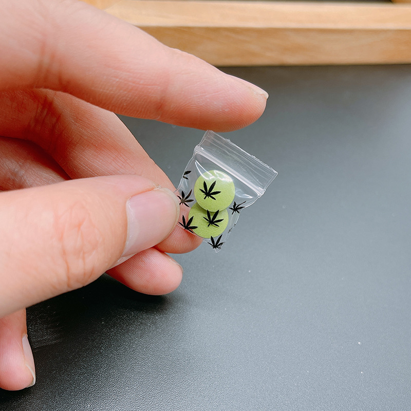 Plástico PE ziplock bolsa lindo tamaño pequeño color Apple impresión mini sellado bolsa transparente bolsa de embalaje bolsa de hueso sellado