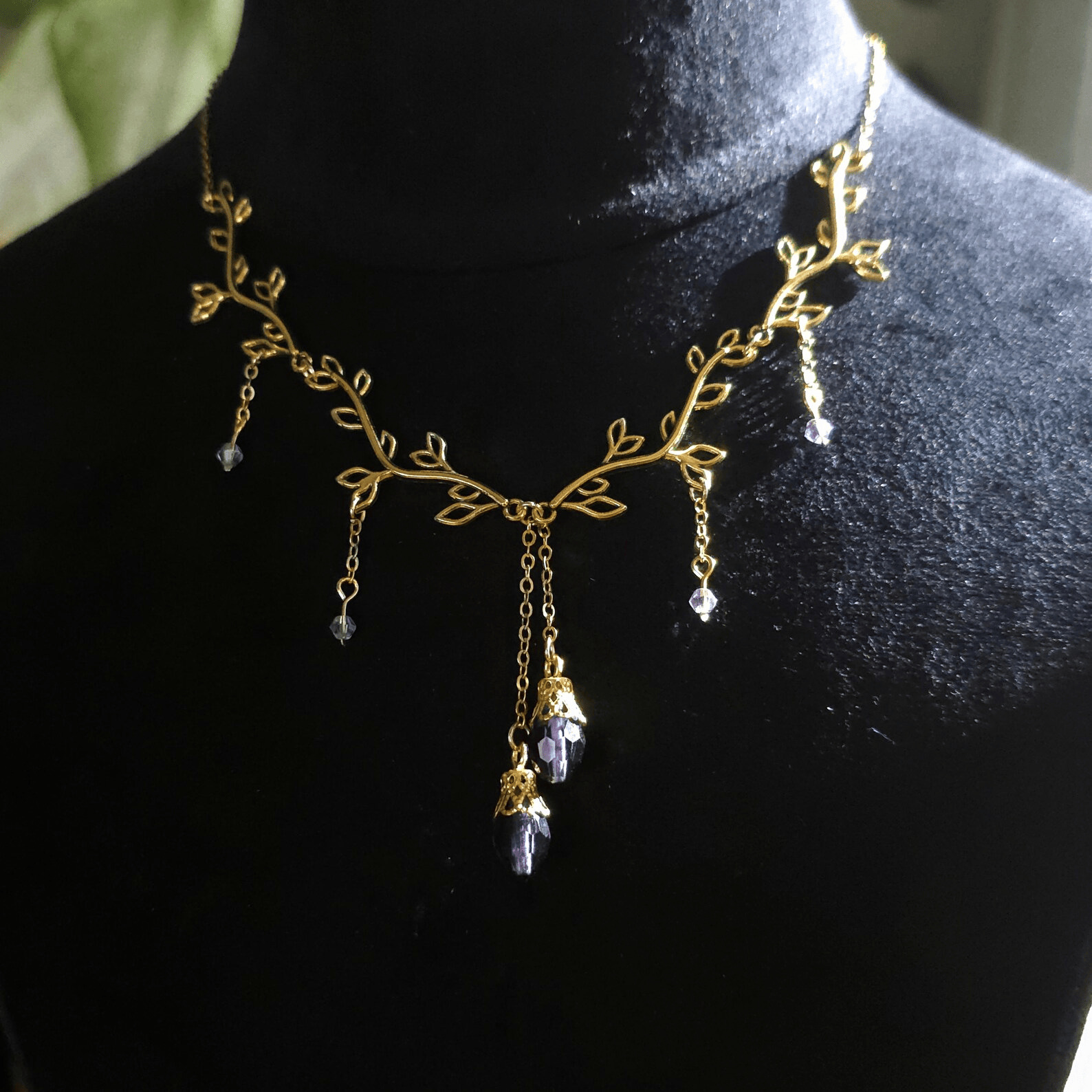 Cross-Border Bestseller Bohemian Style Golden Vine Choker Necklace Fairy Forest Necklace Fairy Core Jewelry