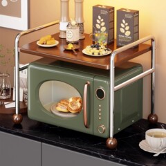 電子レンジ収納ラックキッチンカウンタートップ炊飯器エアフライヤー一体型スタンド卓上オーブン収納ラック
