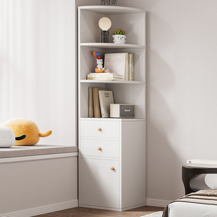 Corner Cabinet Corner Cabinet Floor-Standing Triangular Storage Rack Bedroom Corner Storage Cabinet Wall Cabinet Corner Wall Shelf Bookshelf