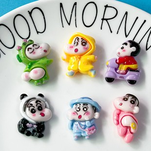 Bright oil cartoon character car backpack sweater small new hair rope hairpin DIY cream glue jewelry resin accessories