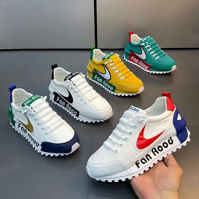 Ανδρικό νέο καλοκαιρινό ύφασμα 2024 ευέλικτο, αυξανόμενο ύψος, ανθεκτικό στη φθορά, αντιολισθητικό, μοντέρνο ανδρικό μπλοκ χρώματος_voghion.com