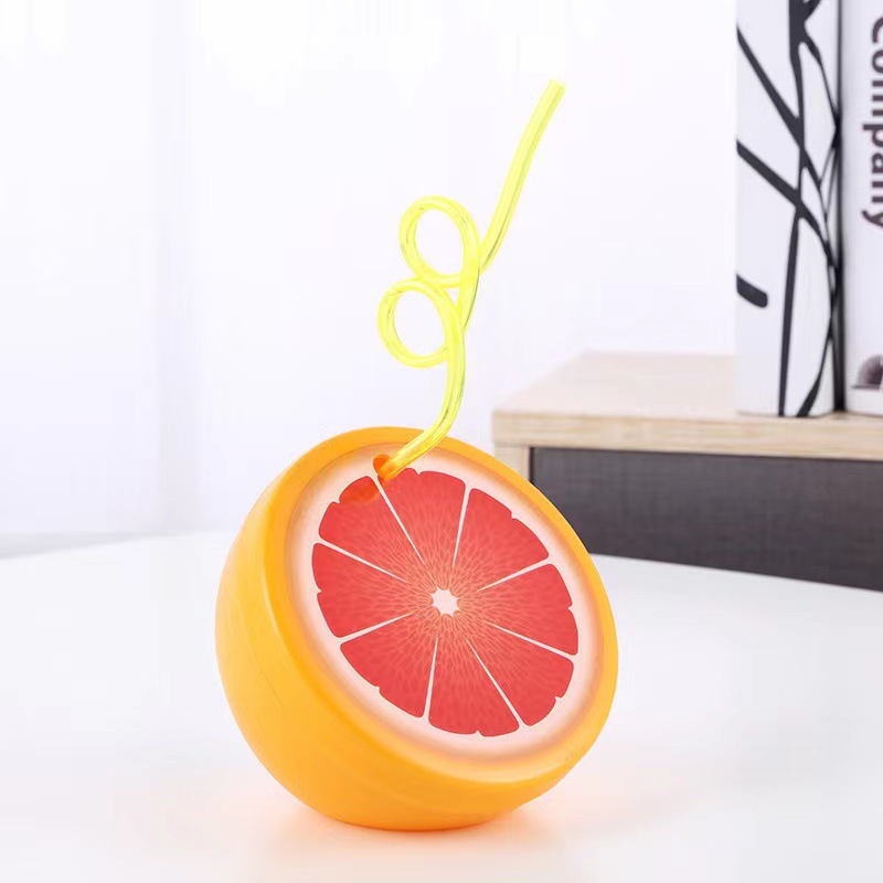 Taza de paja de la serie de frutas de verano se puede obtener una discusión detallada de soporte para el diseño de tazas de plástico de forma especial promoción publicitaria