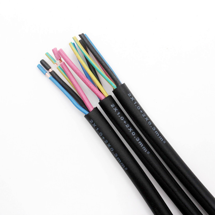 组合橡胶线调光电源线 H05RN-F 2*1.0+2*0.3户外舞台闪灯连接线