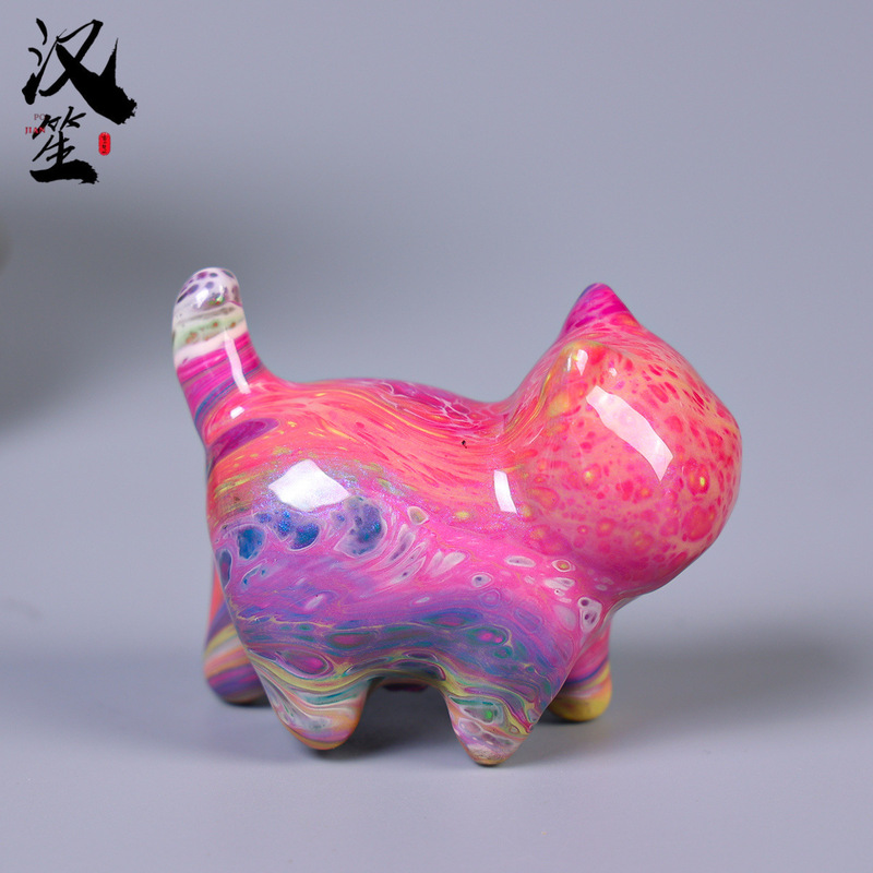 大きな漆の子猫漂白猫先生手作りペンダント装飾品工芸品茶ペット装飾品|undefined