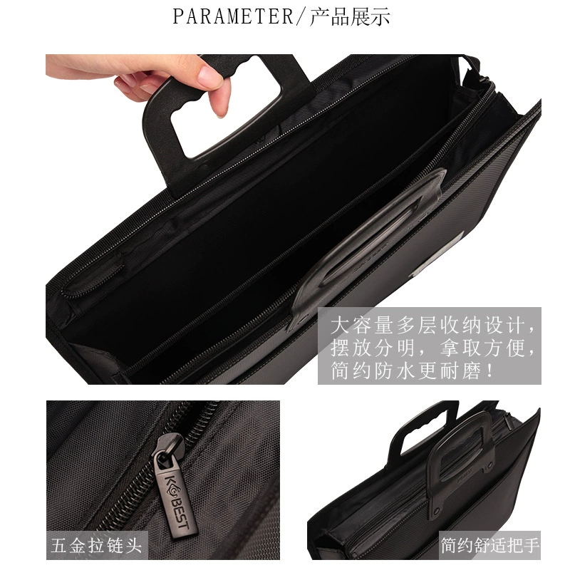 Кожаный портфель для авто AliExpress Yuankangbai A4 с карманом для визиток и внутренним отсеком HB418 подарок