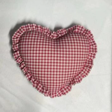 Plaid love pillow