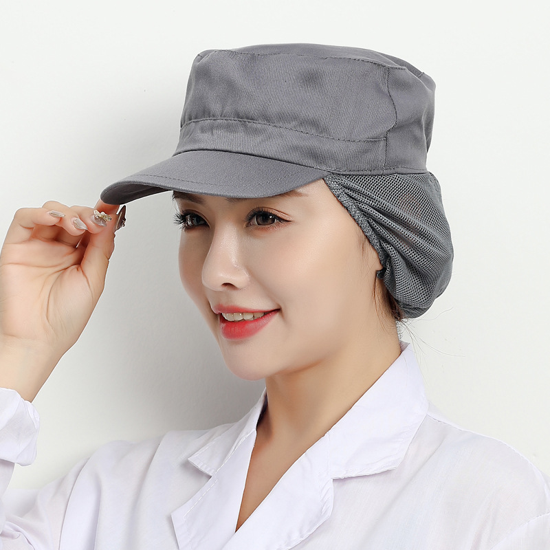 Sombrero de taller de fábrica, sombrero de red a prueba de polvo, sombrero de trabajo especial para fábricas de alimentos, sombrero respirado para hombres y mujeres, sombrero de cabello anti-caída para comidas