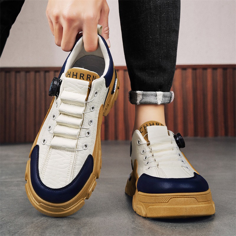 Casual Martin zapatos de hombre herramientas zapatos de moda para hombres otoño 2024 nuevos zapatos de hombre bajos al aire libre botón giratorio