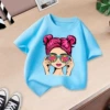 Blue glasses, with short sleeve