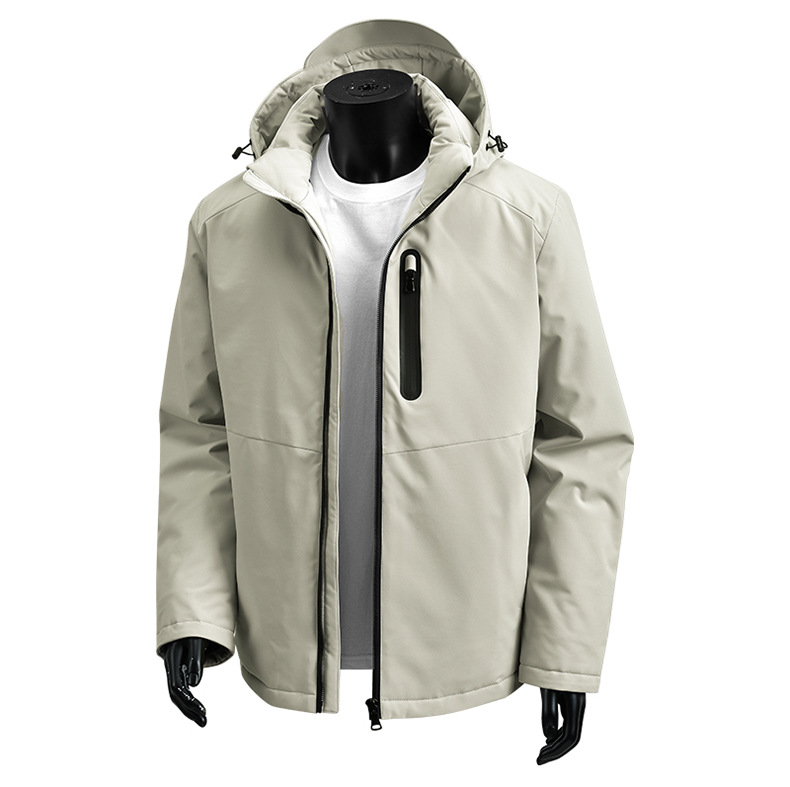 Gepolsterte Jacke Herren Lose Gepolsterte Jacke Mit Kapuze Softshell Outdoor Gepolsterte Jacke Herrenjacke_voghion.com